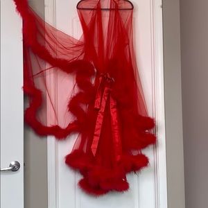 Dramatic Red Boudoir Robe